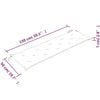 vidaXL Bankje Batavia met crèmekleurig kussen 150 cm massief teakhout
