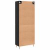 vidaXL Highboard Zwart eiken 69,5 x 34 x 180 cm Bewerkt hout
