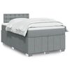 vidaXL Boxspring met matras stof lichtgrijs 120x190 cm