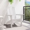 vidaXL Vouw Adirondack Stoel Wit 74.5 x 80.5 x 90cm HDPE
