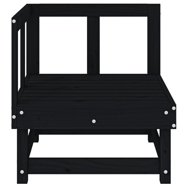 vidaXL Tuinhoekbank massief grenenhout zwart