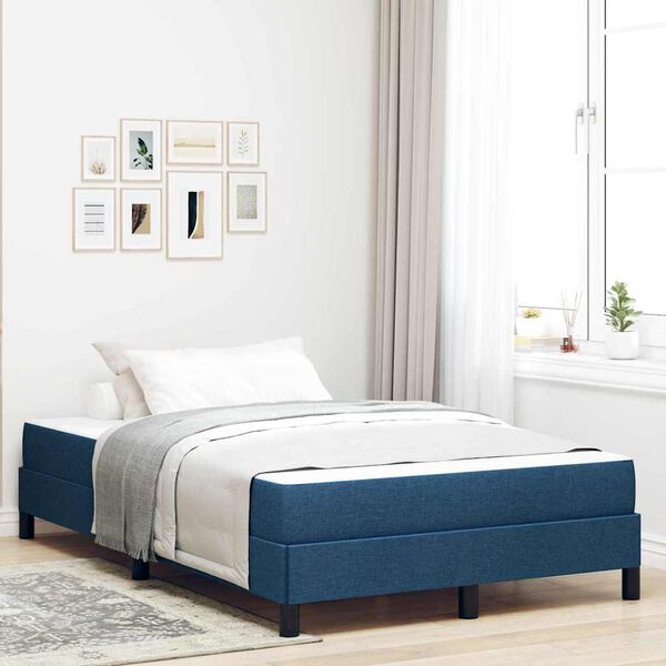 vidaXL Boxspringbed met matras Blauw 120 x 190 cm Stof