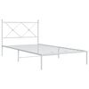 vidaXL Bedframe met hoofdbord metaal wit 100x190 cm