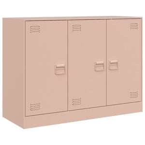 vidaXL Dressoir 99x39x73 cm staal roze