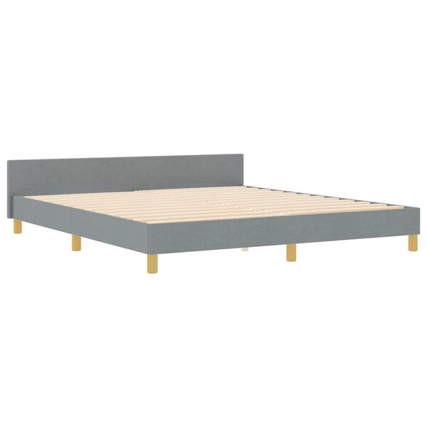 vidaXL Bedframe met hoofdeinde Lichtgrijs 180 x 200 cm Stof