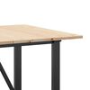 vidaXL Eettafel O-frame 140x80x75 cm massief grenenhout en staal