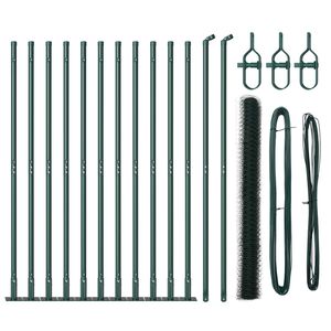 vidaXL Gelast Draadhek met Betonnen Basis 25 x 1,6 m (B x H)