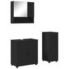 vidaXL Badkamermeubelset 3 st Zwart 61 x 35 x 64 cm