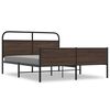 vidaXL Bedframe zonder matras metaal bruin eikenkleurig 150x200 cm