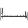 vidaXL Bedframe met hoofd- en voeteneinde metaal zwart 100x200 cm