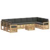 vidaXL Buiten bankenset 8 pcs Wit en Anthraciet 59 x 59 x 37 cm