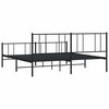 vidaXL Bedframe met hoofd- en voeteneinde metaal zwart 193x203 cm