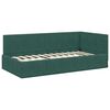 vidaXL Hoekbedframe met Matras met matras 2 pcs Groen Fluweel