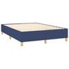 vidaXL Boxspring met matras stof blauw 140x200 cm