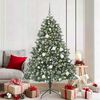 vidaXL Kunstkerstboom met 300 LED Groen 180 cm PVC en Plastic en Staal