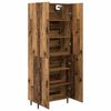 vidaXL Hoge kast 2 pcs Oud Hout Bewerkt hout