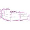 vidaXL Ottoman bed met matrassen 200x200cm stof cr&egrave;mekleurig