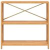 vidaXL Kastje 3-laags 80x30x78 cm massief eikenhout