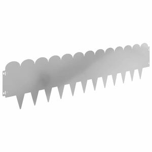 vidaXL Gazonrand 20 st 103 x 25 cm Staal Zilverkleurig