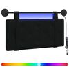 vidaXL Hangend hoofdbord Met LED-verlichting Zwart Fluweel