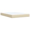 vidaXL Boxspring met matras stof cr&egrave;mekleurig 160x200 cm
