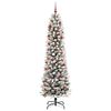 vidaXL Kunstkerstboom met 300 LED Wit 210 cm PVC en Metaal en Plastic