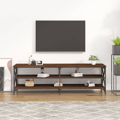 vidaXL Tv-meubel 160x40x50 cm bewerkt hout bruin eikenkleur