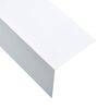 vidaXL Hoekplaten 5 st L-vormig 90&deg; 170 cm 100x100 mm aluminium wit
