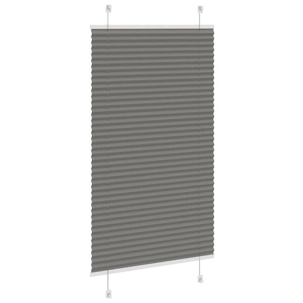 vidaXL Pliss&eacute; rolgordijn 70x100 cm stofbreedte 69,4 cm antraciet