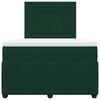vidaXL Boxspring met matras fluweel donkergroen 120x200 cm