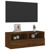 vidaXL Tv-wandmeubel 80x30x30 cm bewerkt hout bruin eikenkleur