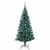 vidaXL Kunstmatig Voorverlicht Kerstboom Groen 180 cm PVC en Metaal