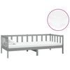 vidaXL Slaapbank met matras massief grenenhout grijs 90x200 cm