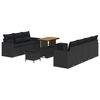 vidaXL Tuin Sofa Set 10 st Zwart poly rattan