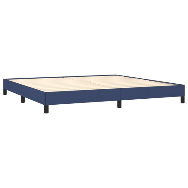 vidaXL Bedframe zonder matras stof blauw 200x200 cm