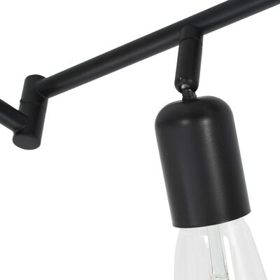 vidaXL Spotlight 6-voudig met filament peren 2 W E27 30 cm zwart