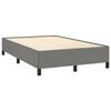 vidaXL Boxspring met matras stof donkergrijs 120x190 cm