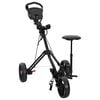 vidaXL Golf trolley met zitplaats Zwart 95 x 69 x 114 cm IJzer