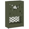 vidaXL Regen paraplu standaard Olijfgroen 28 x 12 x 41 cm Staal