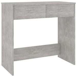 vidaXL Bureau 80x40x75 cm bewerkt hout betongrijs