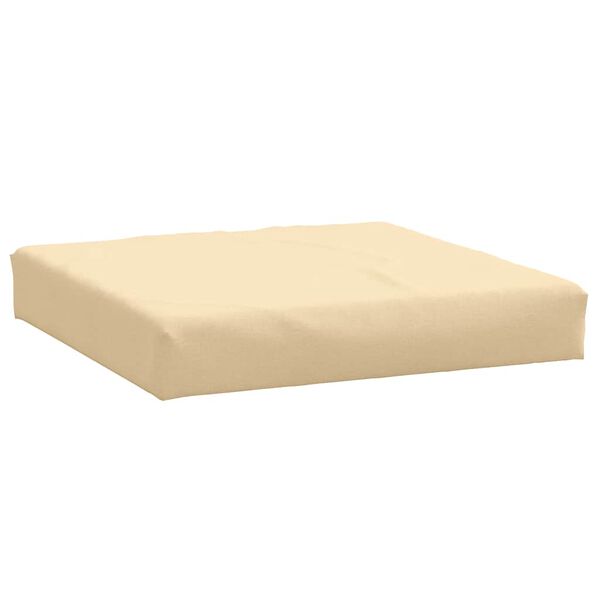 vidaXL Palletkussen 60x60x9,5 cm stof gemêleerd beige