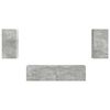 vidaXL Tv-meubelset 4 pcs Beton Grijs Bewerkt hout