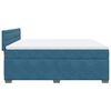 vidaXL Boxspring met matras fluweel blauw 200x200 cm