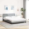 vidaXL Bedframe zonder matras "Hanko" stof lichtgrijs 160x200 cm