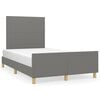 vidaXL Bedframe zonder matras 120x190 cm stof donkergrijs