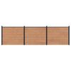 vidaXL Hekpaneel 3 st 526 x 146 cm WPC en Aluminium Bruin