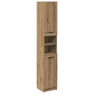 vidaXL Badkamerkast 32x34x188,5 cm bewerkt hout artisanaal eikenkleur
