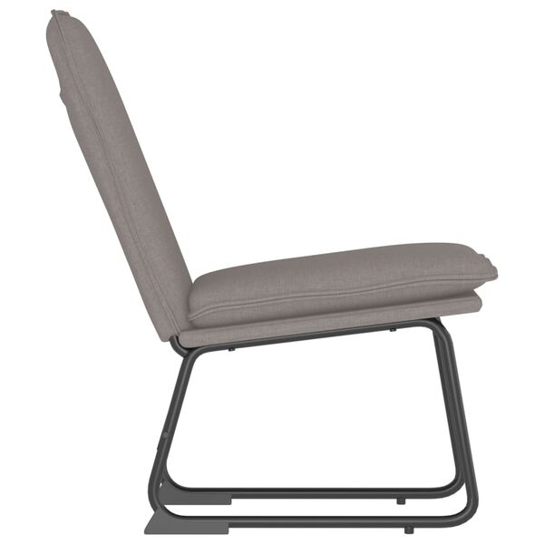 vidaXL Loungestoel 52x75x76 cm stof taupe