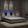 vidaXL Bedframe "Viana" met LED zonder matras wit en zwart 160x200 cm