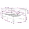 vidaXL Bed met boekenkast zonder matras grenenhout wit 75x190 cm